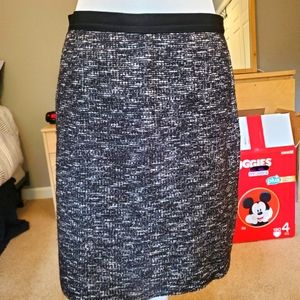 Ann Taylor Black Tweed Skirt Sz 6